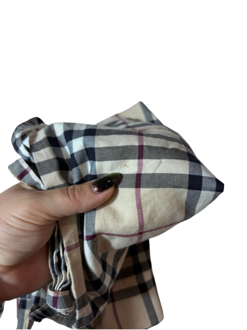 Burberry London Nova Check Cotton Drawstring Dust Bag Storage Pouch
